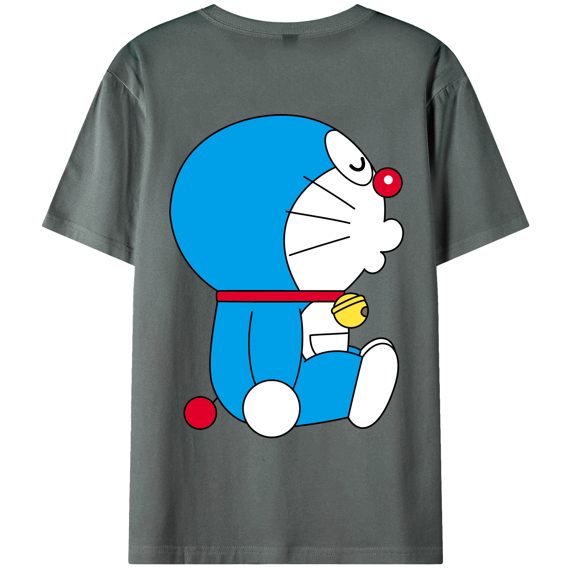 （画像用） ドラえもん Doraemon 綿100％ メンズ半袖Tシャツ（バックプリント） 通気性